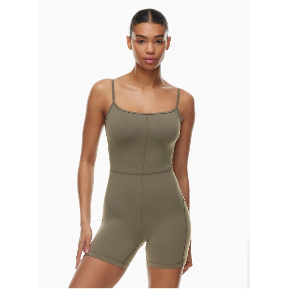 Aritzia Golden LIFE Divinity 5" Romper Shaded Grey Scoopneck Athleisure 2XS